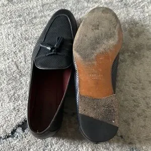 Neiman Marcus Perforated Leather Tassel Loafer Blue, Size 9 Neiman Marcus | Shoes | Neiman Marcus Perforated Leather  main image 2